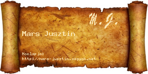 Mars Jusztin névjegykártya